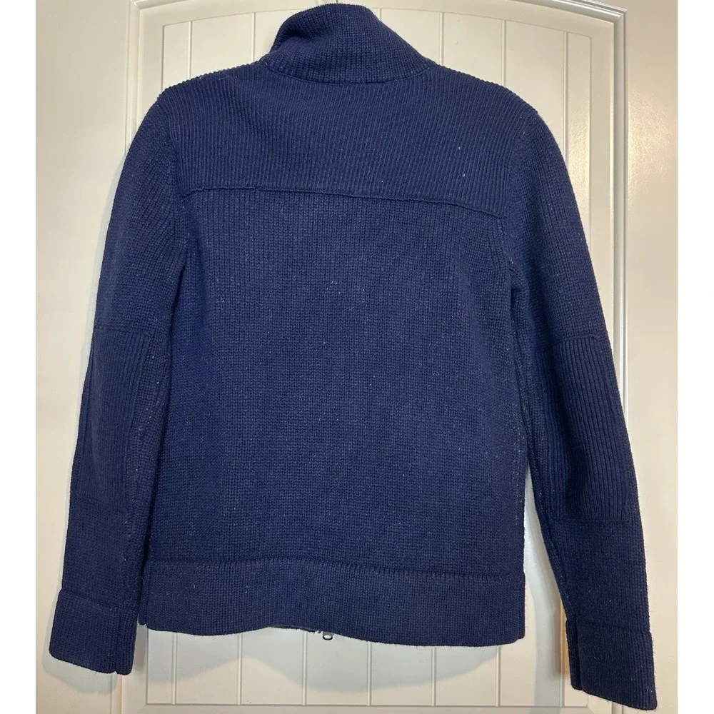 Gap Lambswool Cardigan Sweater Jacket Coat Zip Toggle navy blue Mens‎ New $108